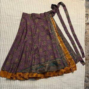 Made in India silk wrap skirt